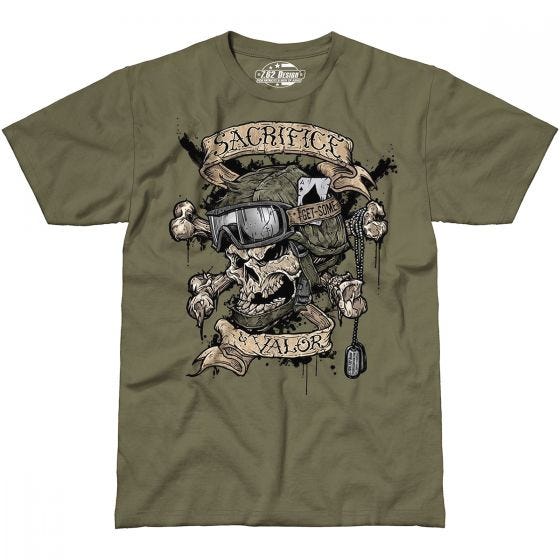 7.62 Design Sacrifice & Valor T-shirt Military Green