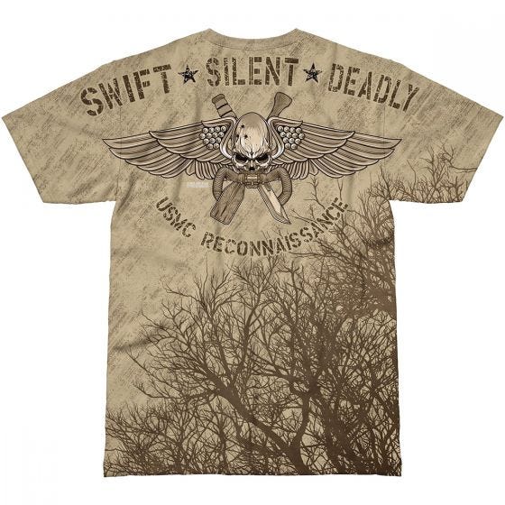 7.62 Design USMC Recon Swift Silent Deadly T-shirt Sand