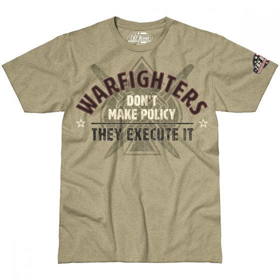 7.62 Design Warfighters Execute Polict T-shirt Khaki Heather