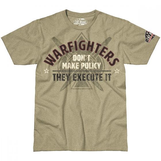 7.62 Design Warfighters Execute Polict T-shirt Khaki Heather