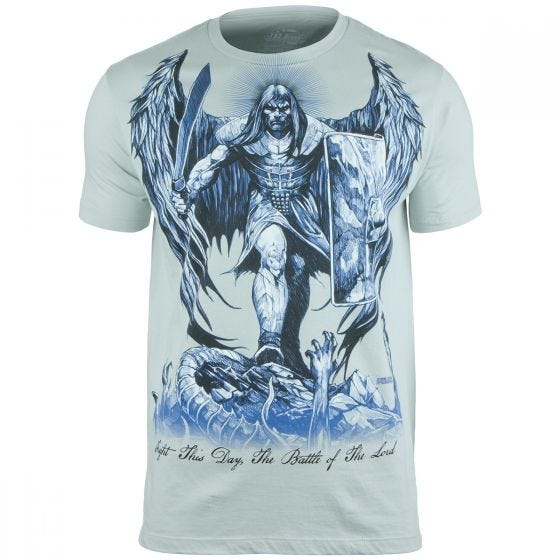 7.62 Design St Michael Fight This Day T-shirt Pewter