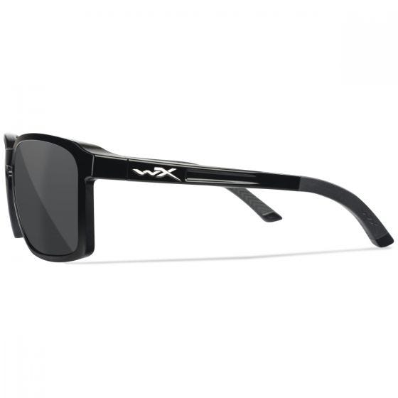 Wiley X WX Alfa Glasögon - Captivate Polarized Grey Lenses / Gloss Black Frame