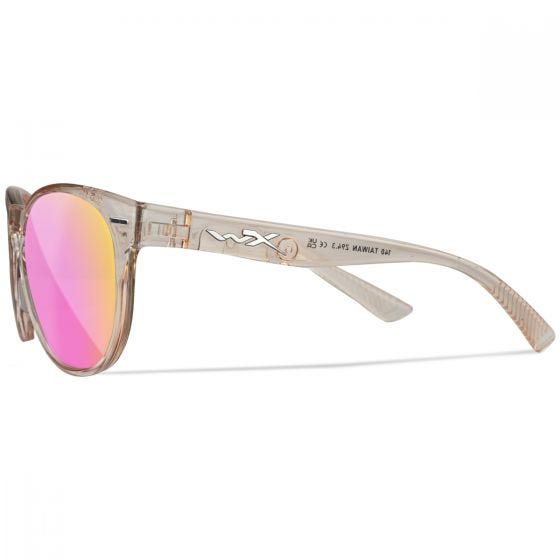 Wiley X WX Covert Glasögon - Captivate Polarized Rose Gold Lenses / Gloss Crystal Blush Frame