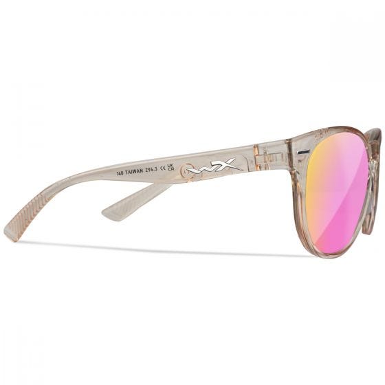 Wiley X WX Covert Glasögon - Captivate Polarized Rose Gold Lenses / Gloss Crystal Blush Frame