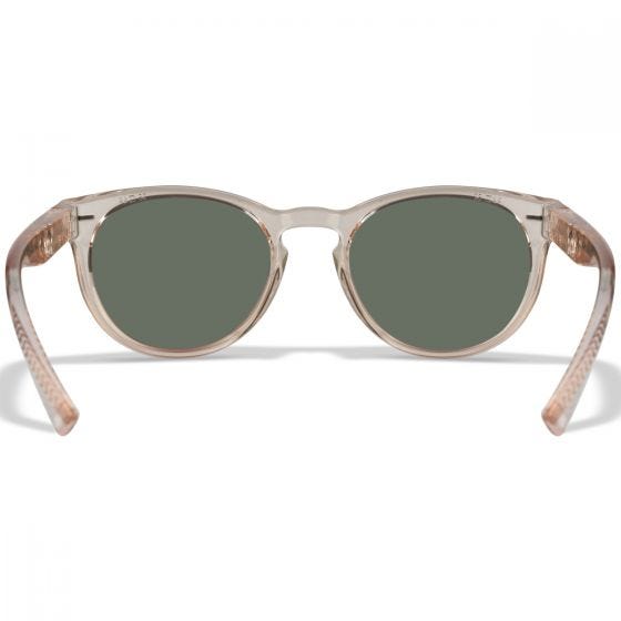 Wiley X WX Covert Glasögon - Captivate Polarized Rose Gold Lenses / Gloss Crystal Blush Frame