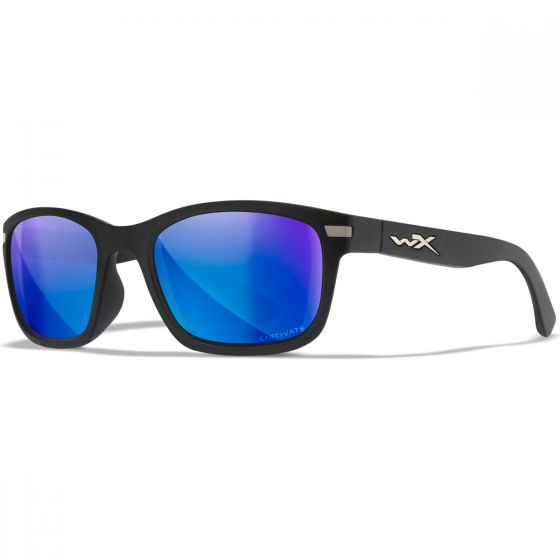 Wiley X WX Helix Glasögon - Captivate Polarized Blue Mirror Lenses / Matte Black Frame