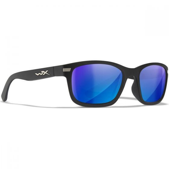 Wiley X WX Helix Glasögon - Captivate Polarized Blue Mirror Lenses / Matte Black Frame