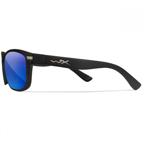 Wiley X WX Helix Glasögon - Captivate Polarized Blue Mirror Lenses / Matte Black Frame