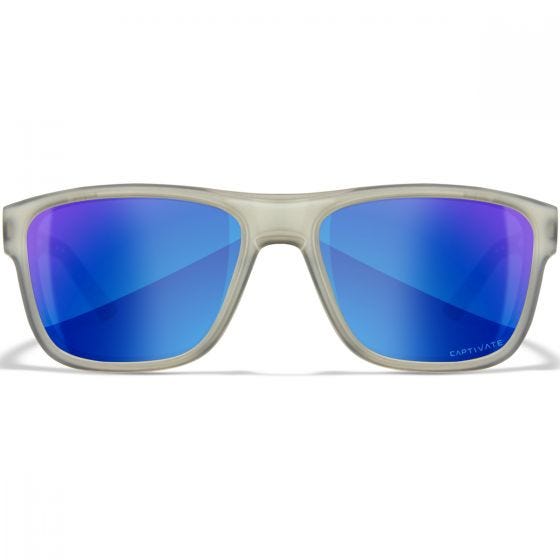 Wiley X WX Ovation Glasögon - Captivate Polarized Blue Mirror Lenses / Matte Slate Frame