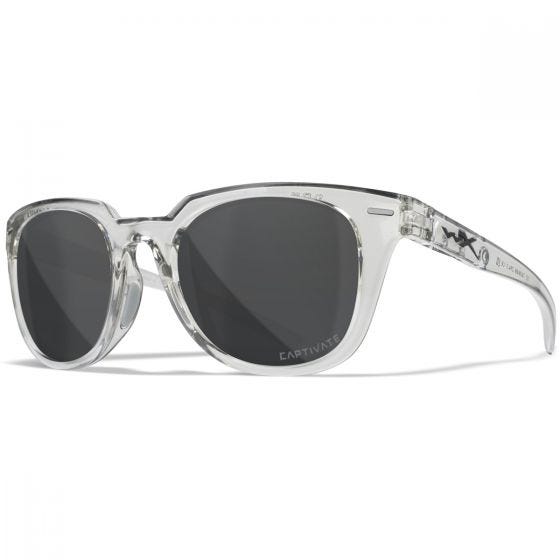 Wiley X WX Ultra Glasögon - Captivate Polarized Grey Lenses / Gloss Crystal Light Grey Frame