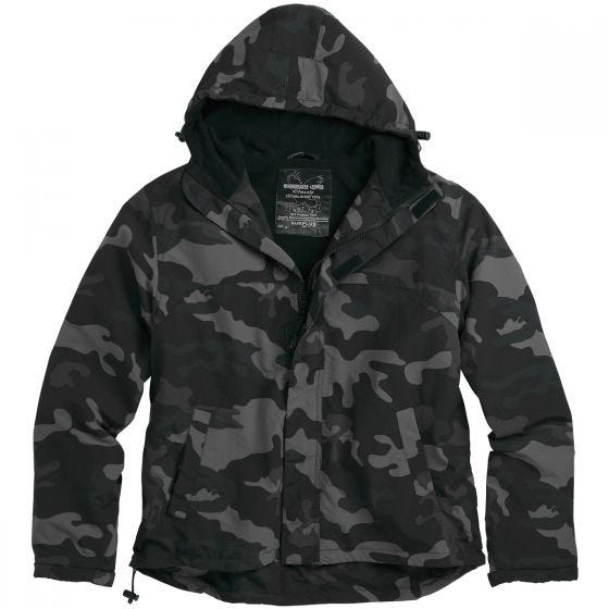 Surplus Vindtygsjacka med Dragkedja - Black Camo