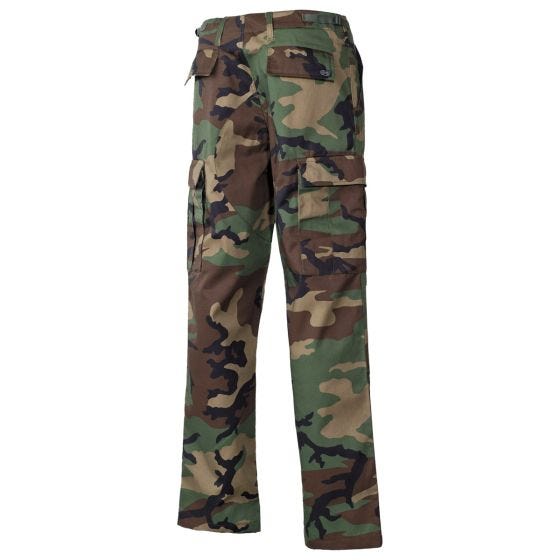 MFH US BDU Reinforced Stridsbyxor - Woodland
