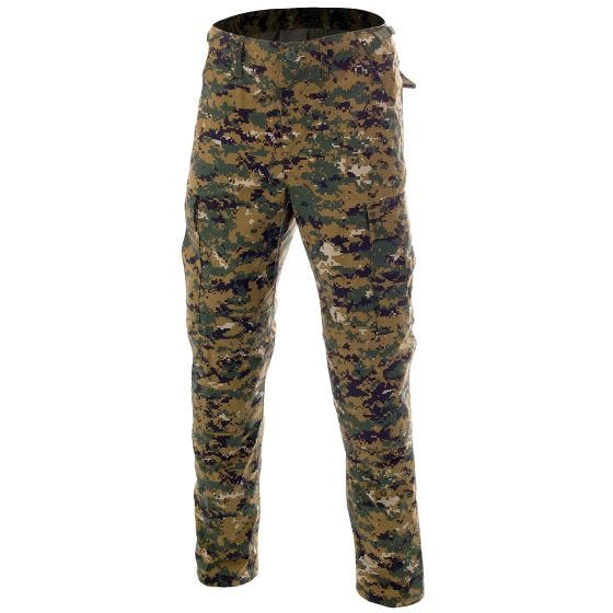 MFH BDU Stridsbyxor Ripstop - Digital Woodland