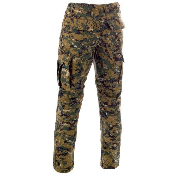 MFH BDU Stridsbyxor Ripstop - Digital Woodland