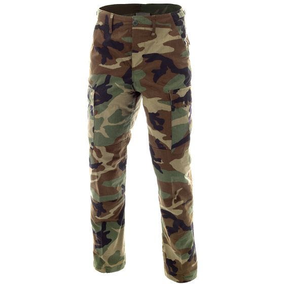 MFH BDU Stridsbyxor Ripstop - Woodland