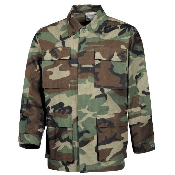 MFH US BDU Fältjacka Ripstop - Woodland Camo