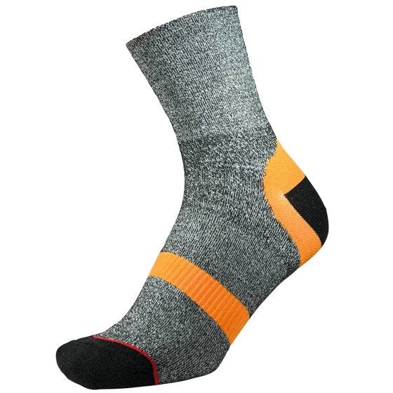 1000 Mile Approach Reprave Double Layer Strumpor - Charcoal Marl/Orange
