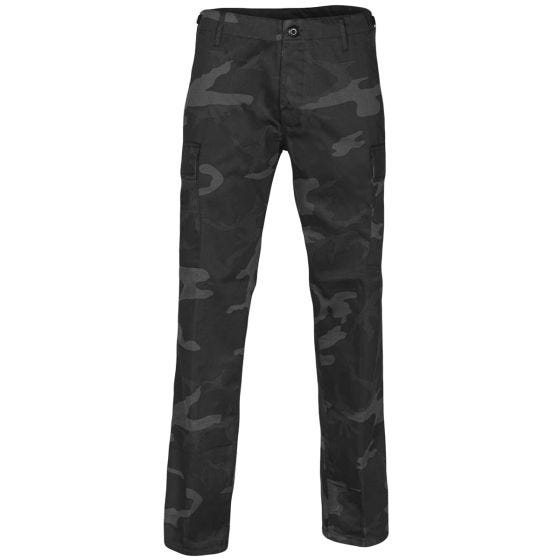 Mil-Tec US BDU Ranger Byxor Straight Cut - Black Camo