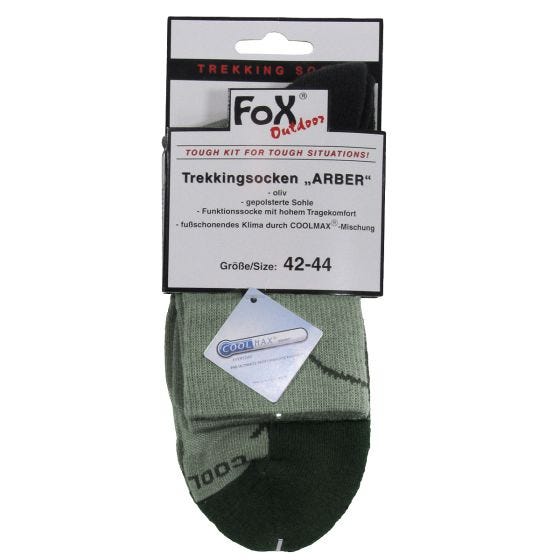 Fox Outdoor Arber Trekking Strumpor - Oliv