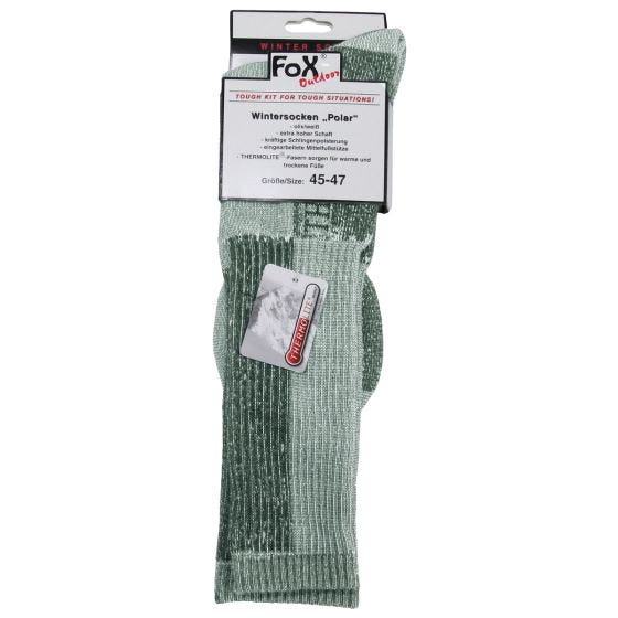 Fox Outdoor Polar Winter Strumpor - Oliv/Vit