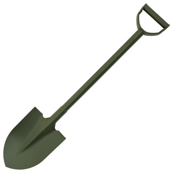 MFH Type I Jeep Stålskyffel med D-handtag - OD Grön
