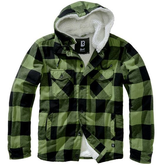 Brandit Lumber Hooded Jacka - Svart/Oliv