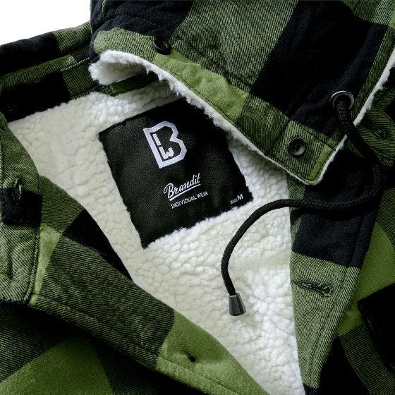 Brandit Lumber Hooded Jacka - Svart/Oliv