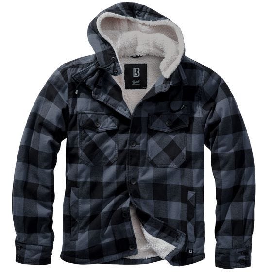 Brandit Lumber Hooded Jacka - Svart/Grå