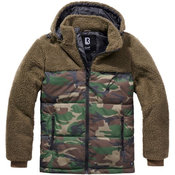 Brandit Jackson Teddyfleece Jacka - Oliv/Woodland