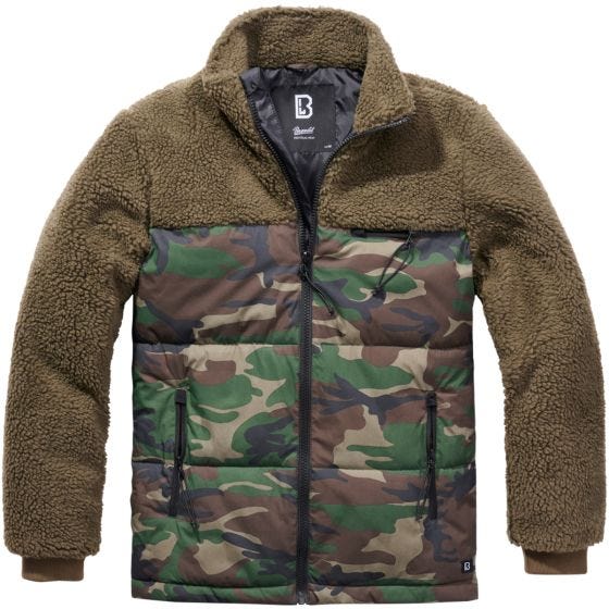 Brandit Jackson Teddyfleece Jacka - Oliv/Woodland