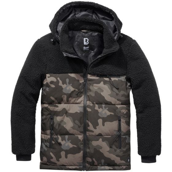 Brandit Jackson Teddyfleece Jacka - Svart/Dark Camo