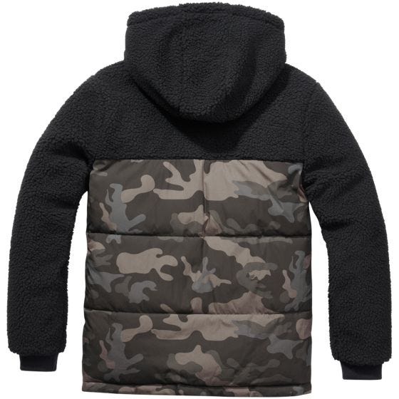 Brandit Jackson Teddyfleece Jacka - Svart/Dark Camo
