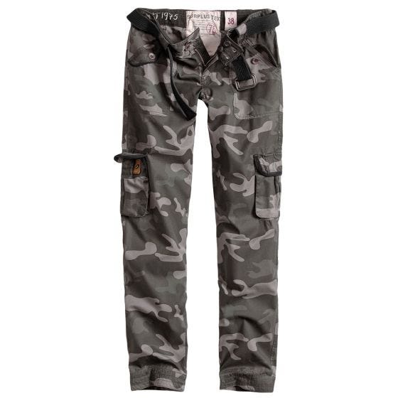 Surplus Slimmy Byxor För kvinnor - Black Camo