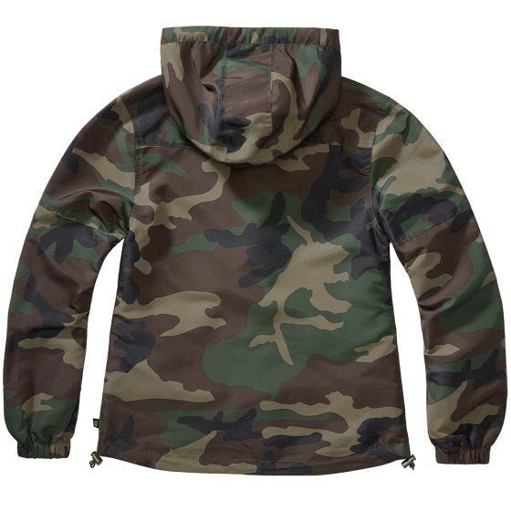 Brandit Kvinnor Vindtygsjacka sommar - Woodland Camo