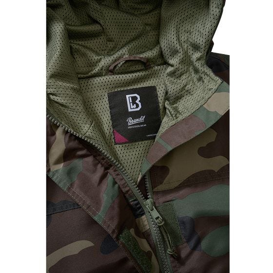 Brandit Kvinnor Vindtygsjacka sommar - Woodland Camo