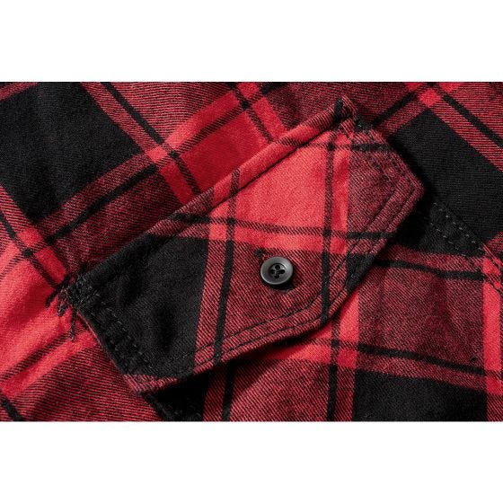 Brandit Half Sleeve Check Kortärmad skjorta - Röd/Svart