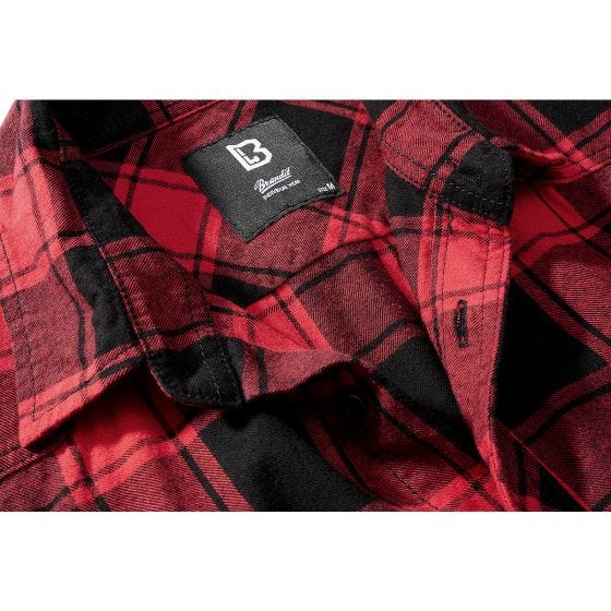 Brandit Half Sleeve Check Kortärmad skjorta - Röd/Svart