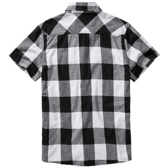 Brandit Half Sleeve Check Kortärmad skjorta - Vit/Svart