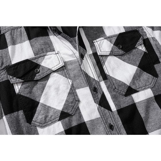 Brandit Half Sleeve Check Kortärmad skjorta - Vit/Svart