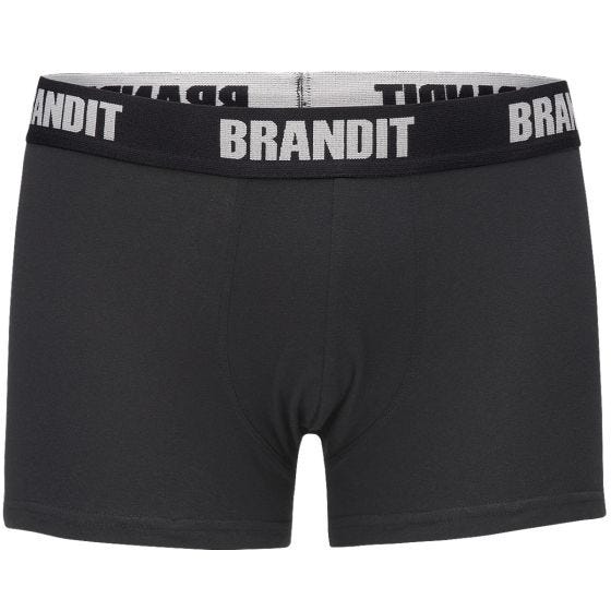 Brandit Logo Boxershorts 2-pack - Svart/Svart
