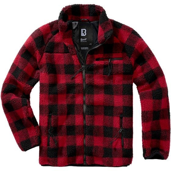 Brandit Teddyfleece Jacka - Röd/Svart