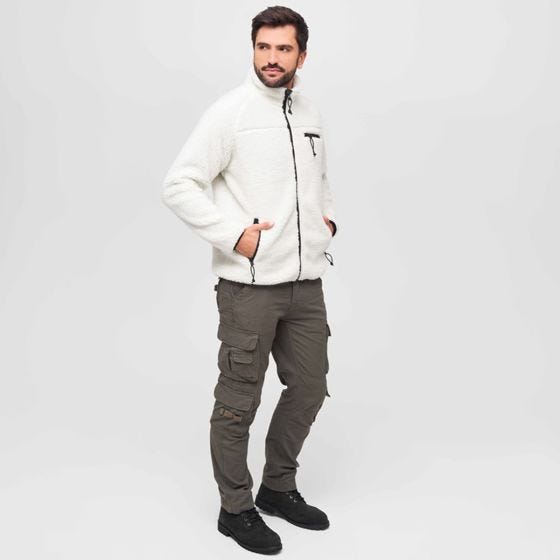 Brandit Teddyfleece Jacka - Vit