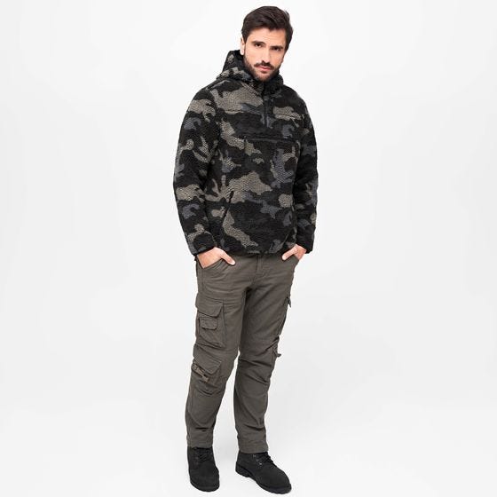 Brandit Teddyfleece Worker Tröja - Dark Camo