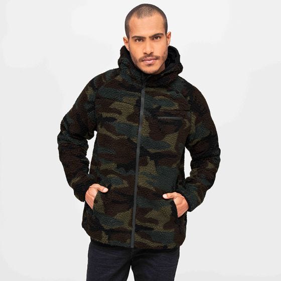Brandit Teddyfleece Worker Jacka - Woodland
