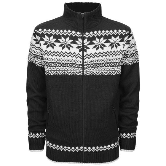 Brandit Cardigan Norweger Tröja - Svart