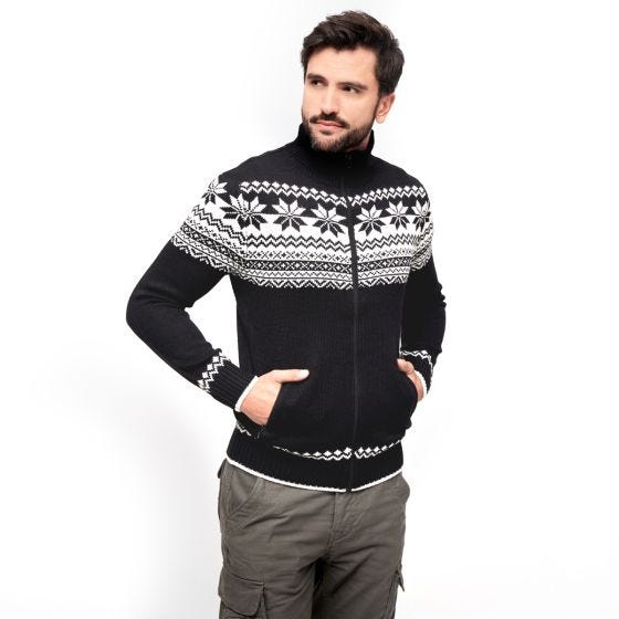 Brandit Cardigan Norweger Tröja - Svart