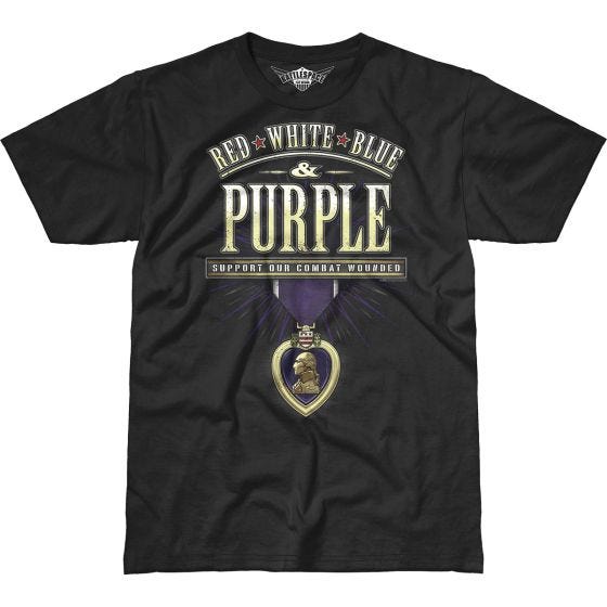 7.62 Design Combat Wounded Purple Heart Battlespace T-shirt Svart