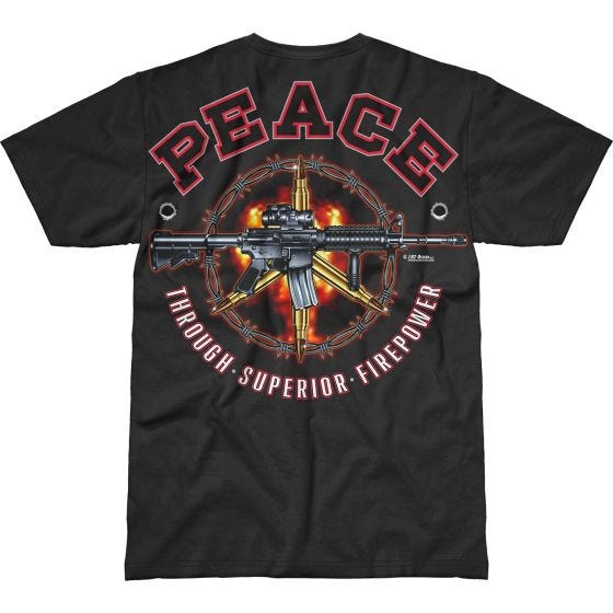 7.62 Design Peace Through Superior Firepower Battlespace T-shirt Svart