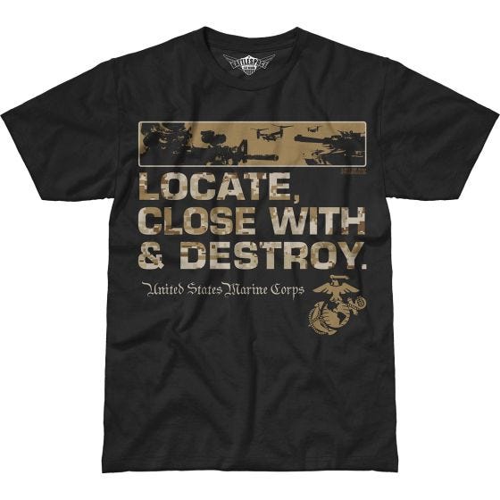 7.62 Design USMC Locate Battlespace T-shirt Svart