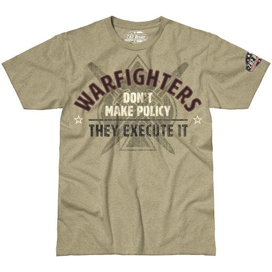 7.62 Design Warfighters Execute Polict T-shirt Khaki Heather